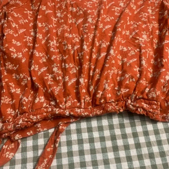 Lucky Brand Terracotta Floral Wrap Blouse - Picture 6 of 6